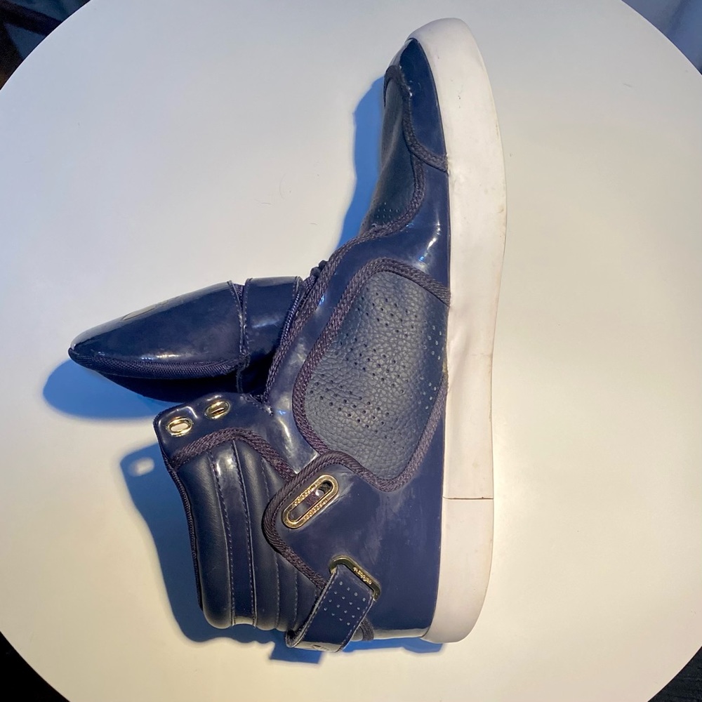 Adidas ORIGINALS Adirise Men’s High Top Sneakers Midn Blue & Gold Details 10.5 - Picture 7 of 9
